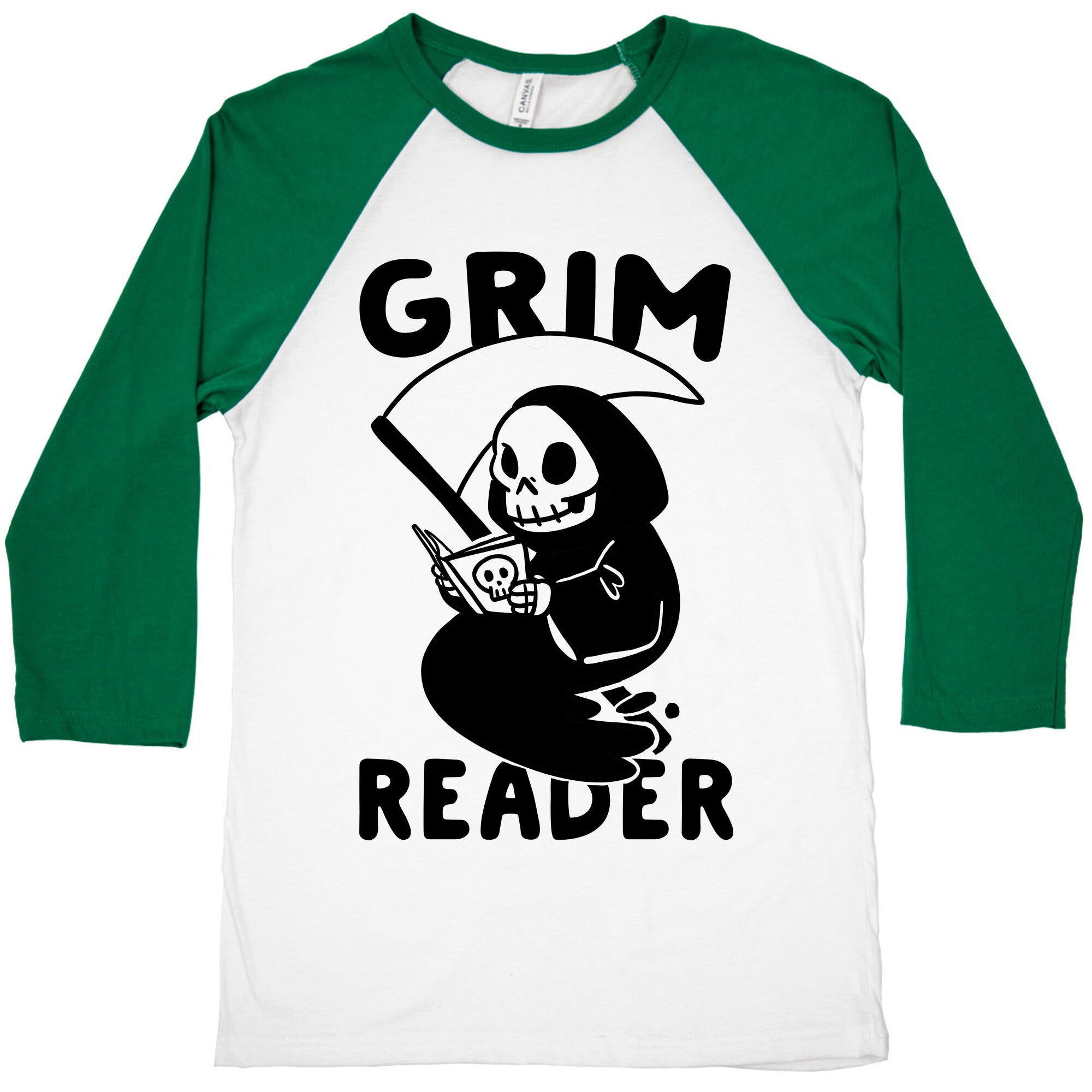 Grim Reader Baseball Tee